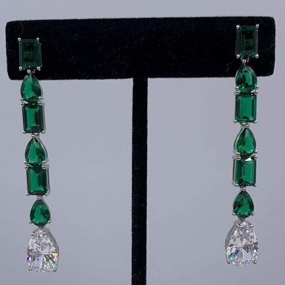 Ring, huge emerald solitaire, sterling 925 silver, filigreed gallery, NWOT, sz 7 - Picture 14 of 16